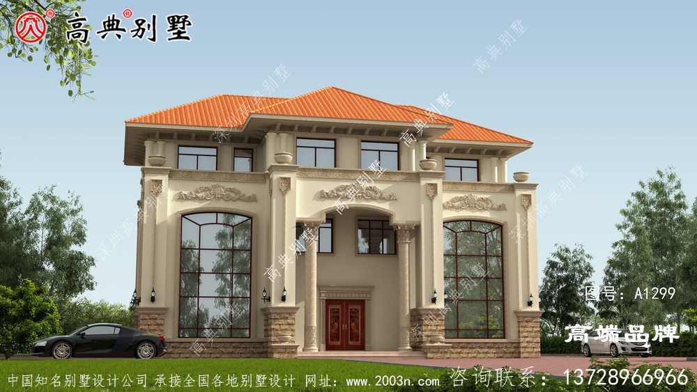 入口门有门廊，避免了开门见山的尴尬