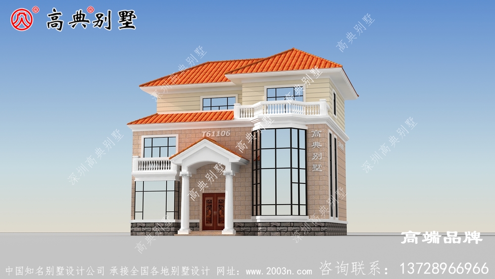 157平方米乡村自建二层半复式小洋楼别墅