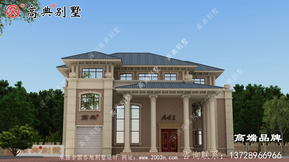 简约大气自建乡村欧式别墅