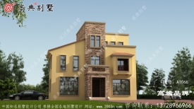 西班牙风格农村三层小别墅设计图