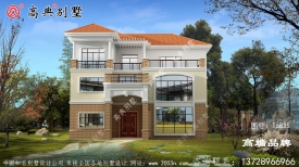 农村豪华自建三层欧式大面积户型住宅别墅