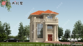 乡村欧式风格小面积户型三层复式别墅设计图纸